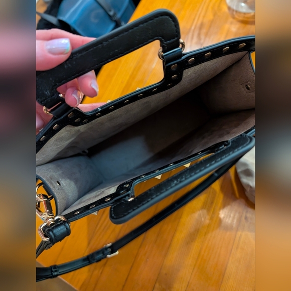 Black Diana leather purse (crossbody or tote) - Picture 5 of 12